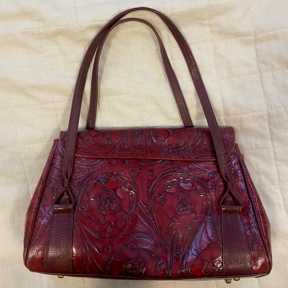 Red leather Vaughn New York purse